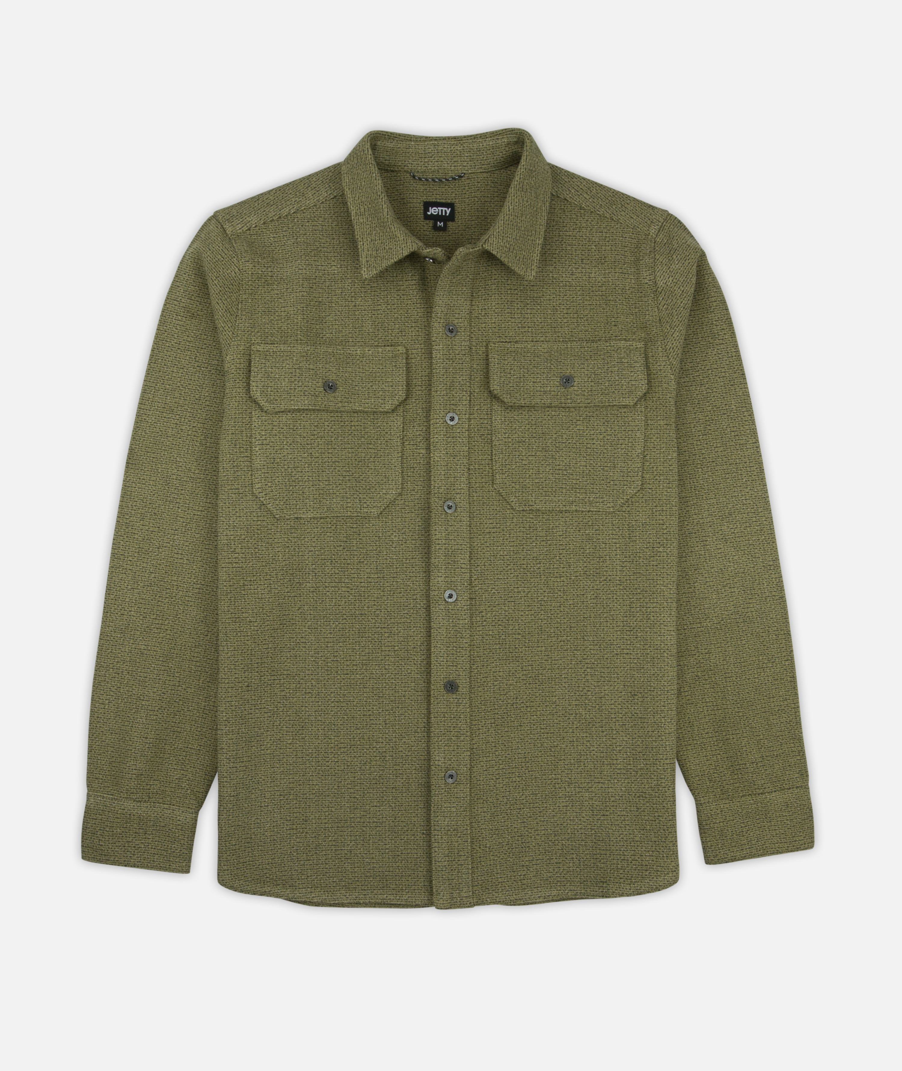 Ridge Tweed Shirt - Olive