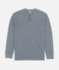 Seabed Waffle Henley Long Sleeve - Light Blue