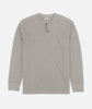 Seabed Waffle Henley Long Sleeve - Warm Grey
