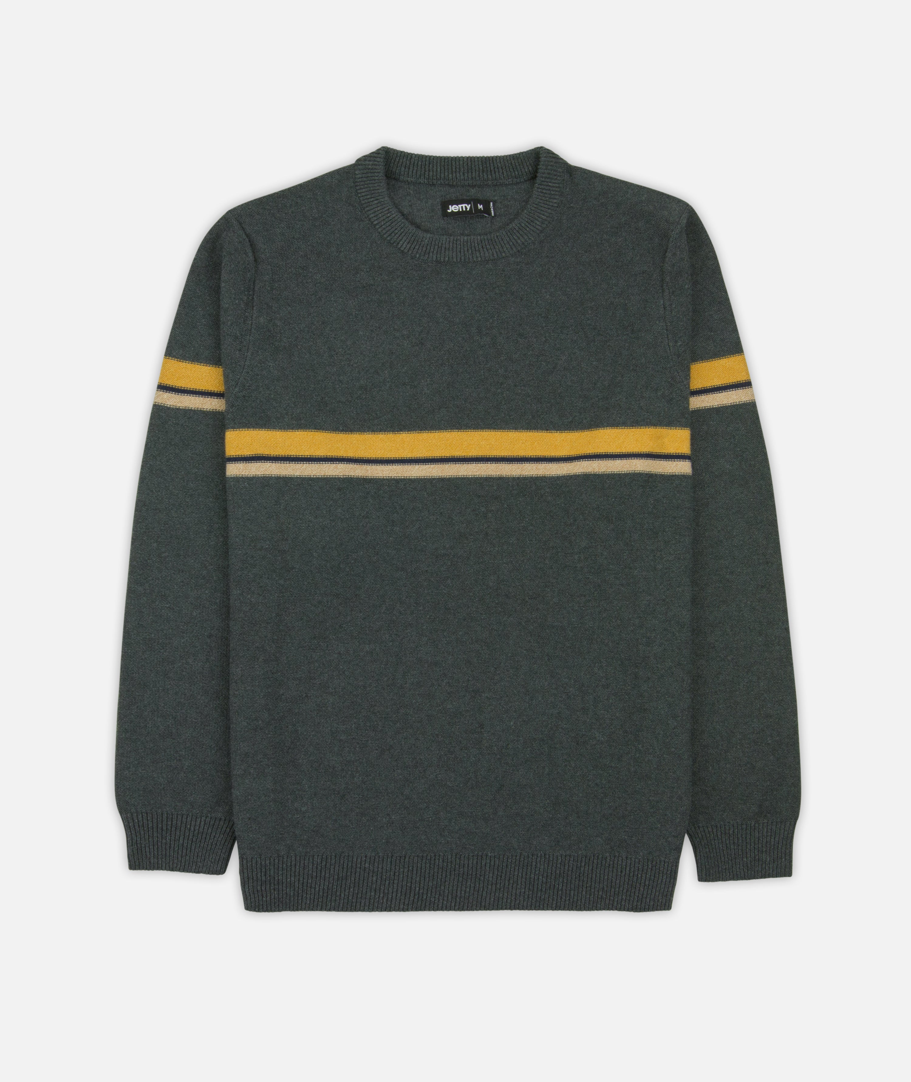 Sebastian Striped Sweater - Charcoal