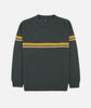 Sebastian Striped Sweater - Charcoal