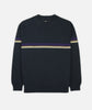 Sebastian Striped Sweater - Navy