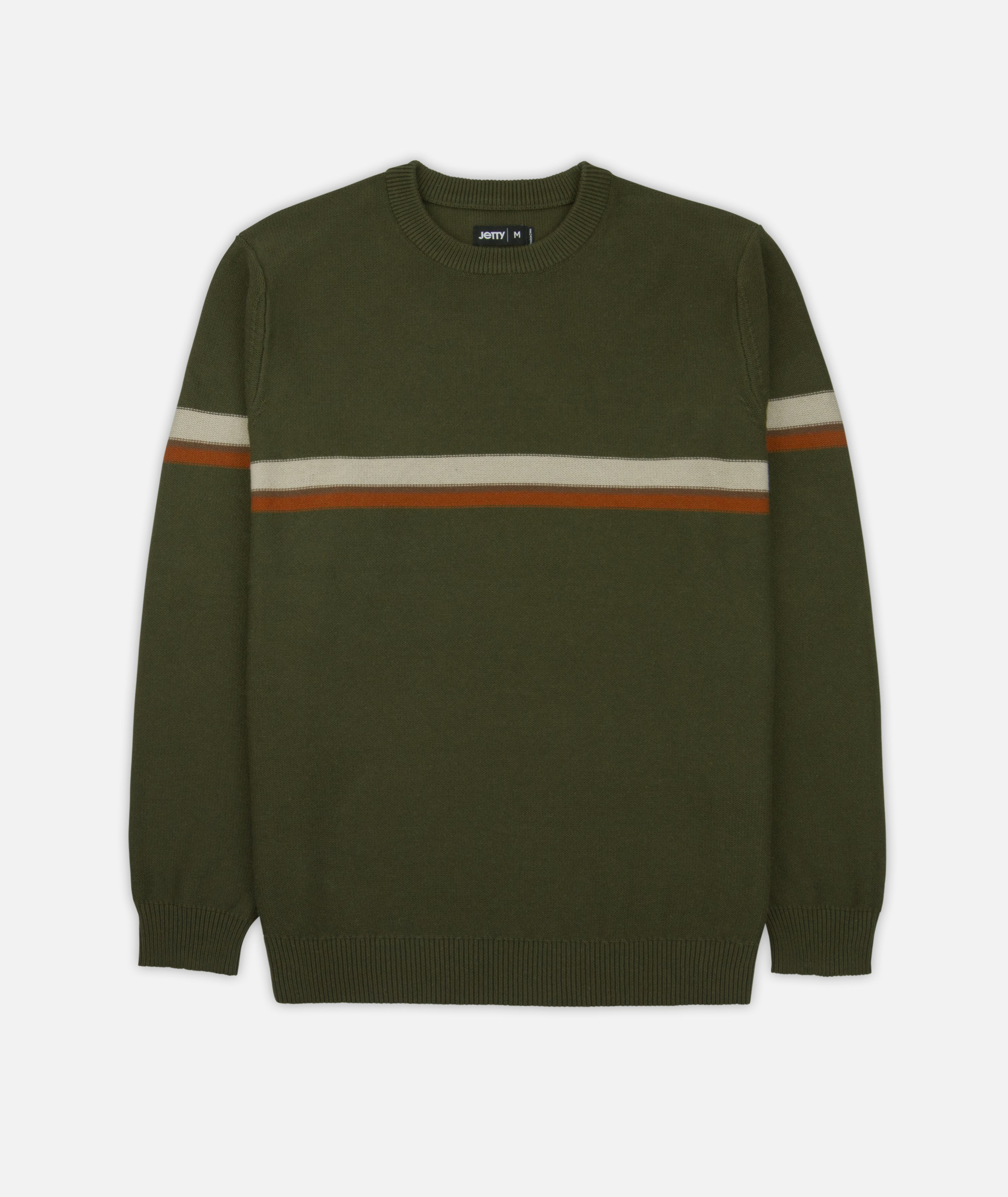 Sebastian Striped Sweater - Olive