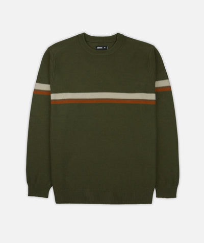 Sebastian Striped Sweater - Olive