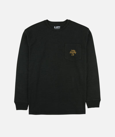 Sedge Slub Long Sleeve Tee - Black