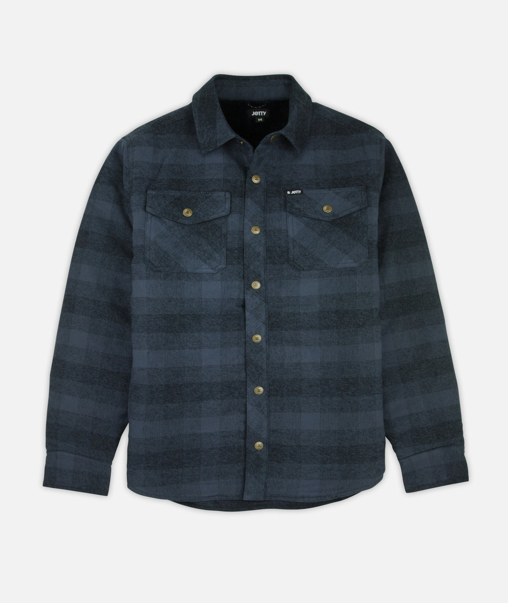 Sherpa Jacket - Black & Blue
