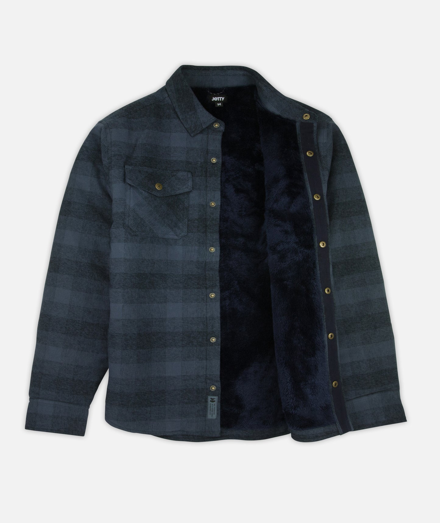 Sherpa Jacket - Black & Blue