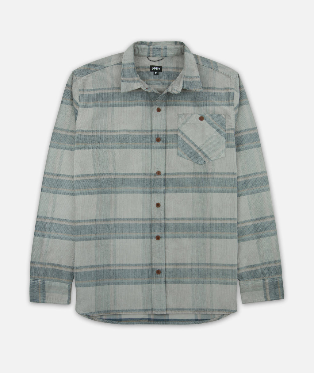 Shoals Corduroy Shirt - Light Grey