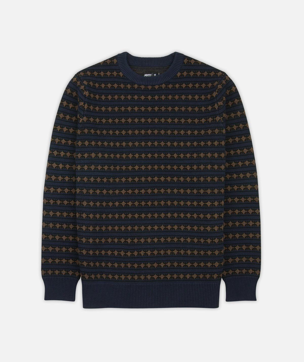 Strata Fairisle Stripe Sweater - Graphite - Jetty