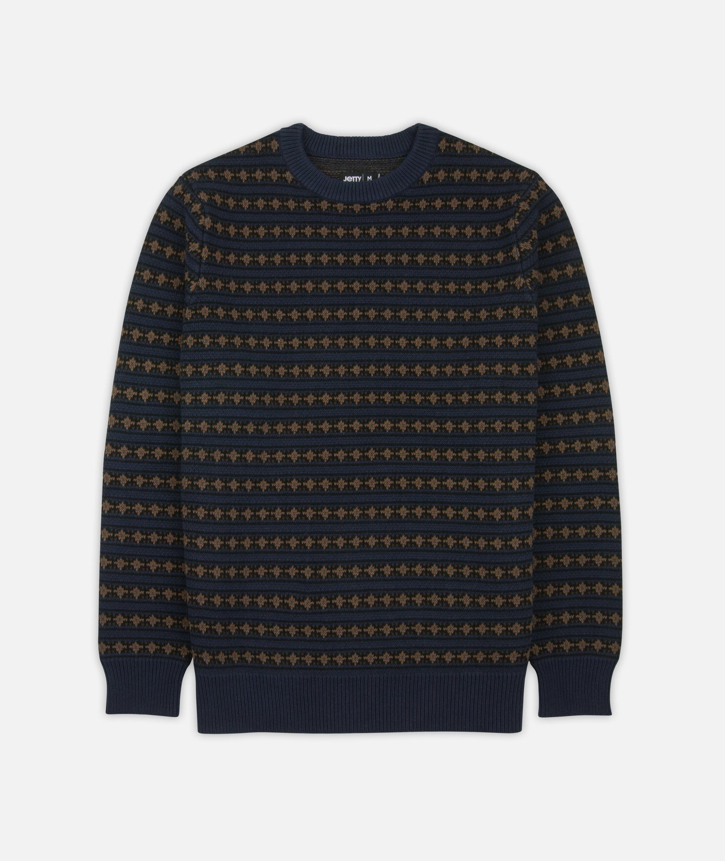 Strata Fairisle Stripe Sweater - Graphite - Jetty