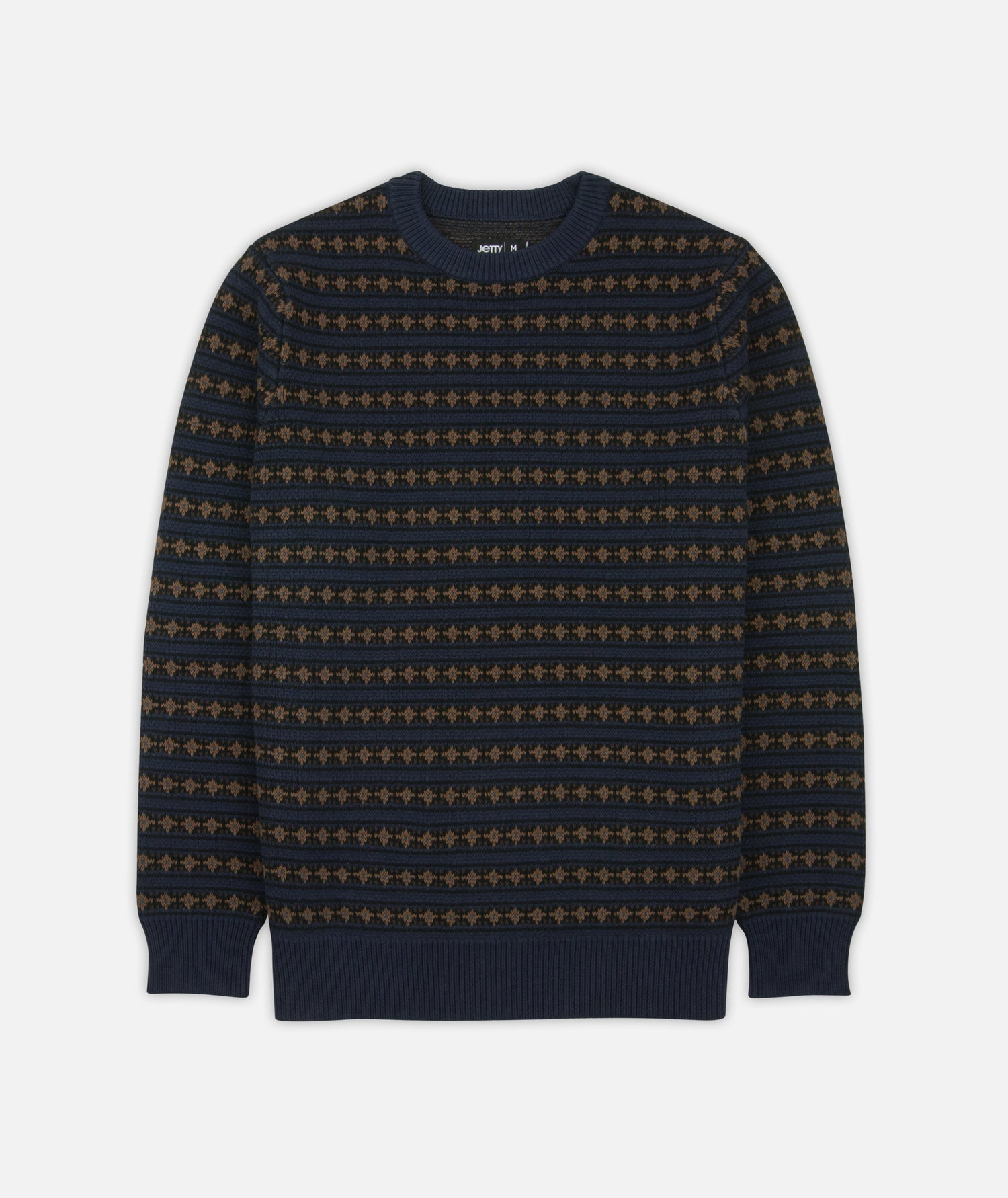 Strata Fairisle Stripe Sweater - Graphite - Jetty