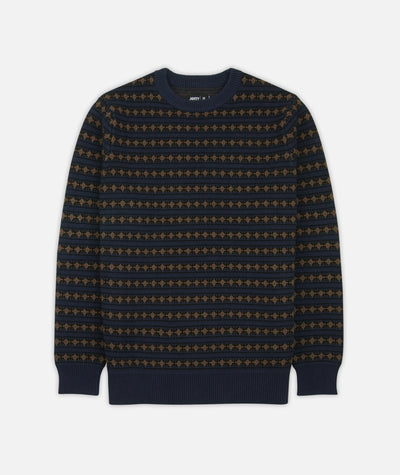 Strata Fairisle Stripe Sweater - Graphite - Jetty