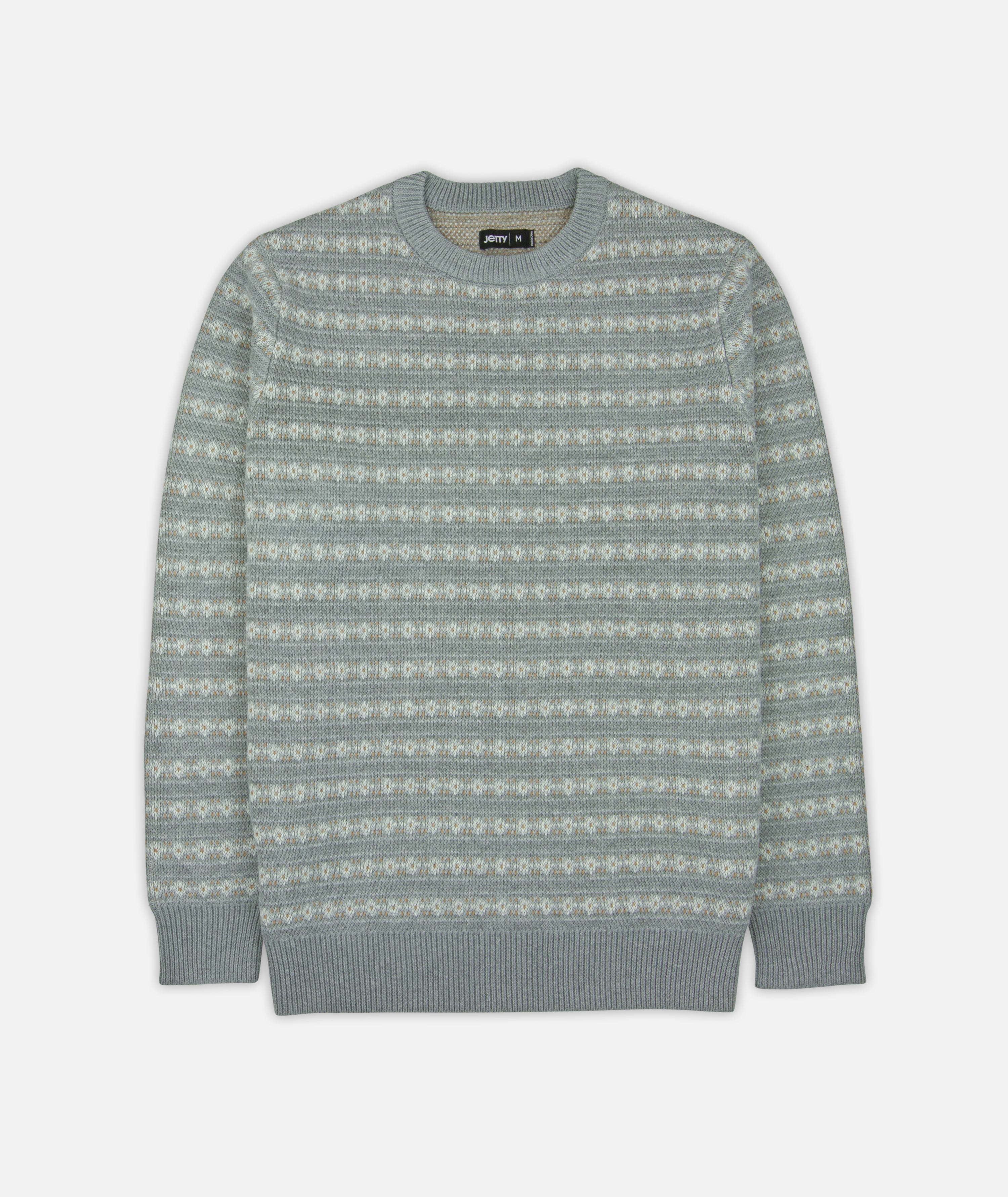 Strata Fairisle Stripe Sweater - Grey