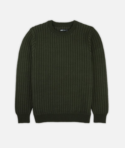Tiller Grid Sweater - Olive