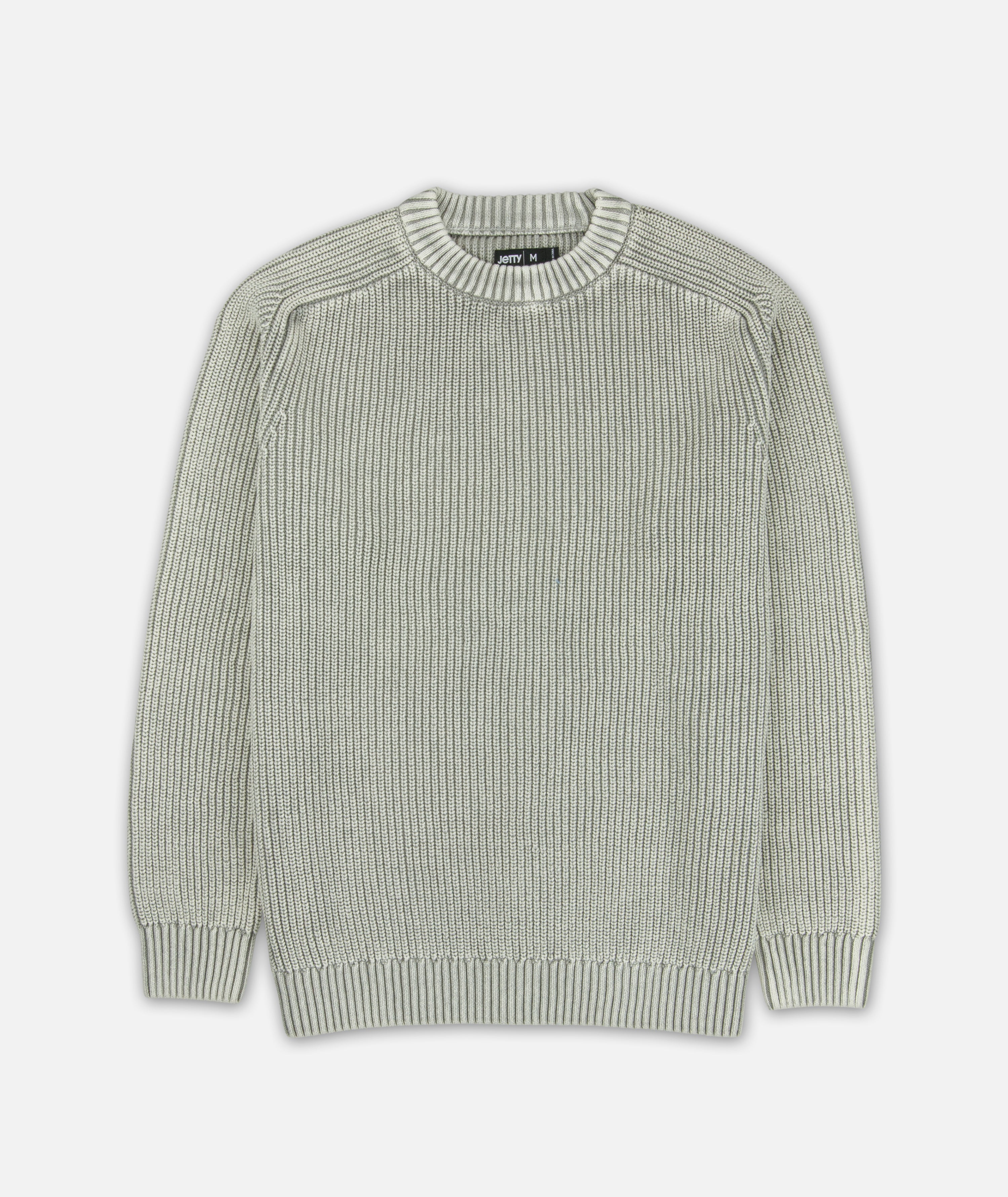 Undertow Washed Crewneck Sweater - Grey