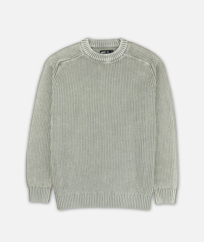 Undertow Washed Crewneck Sweater - Grey