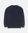 Undertow Washed Crewneck Sweater - Navy Blue