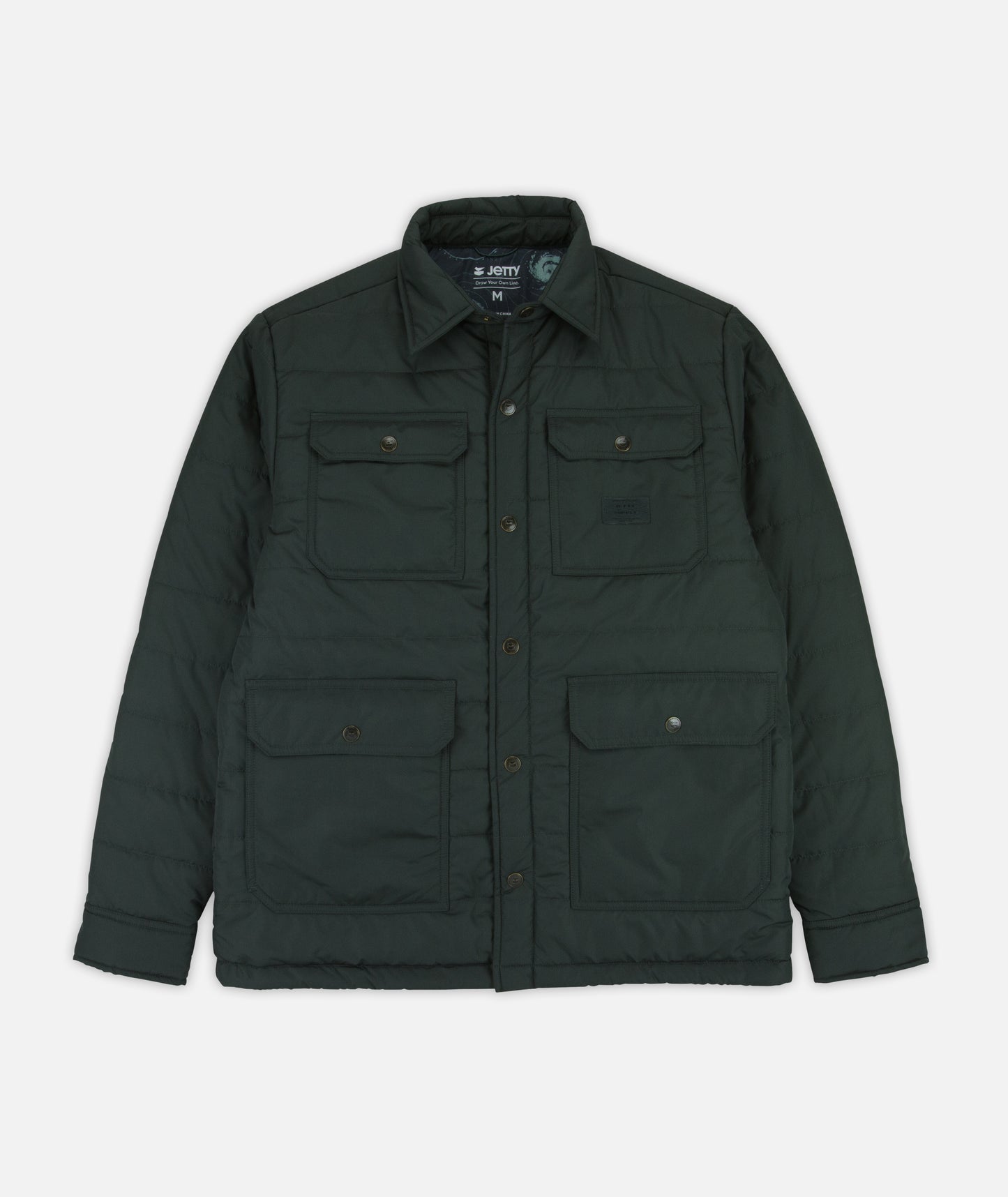 Windward Collared Puffer Jacket - Black