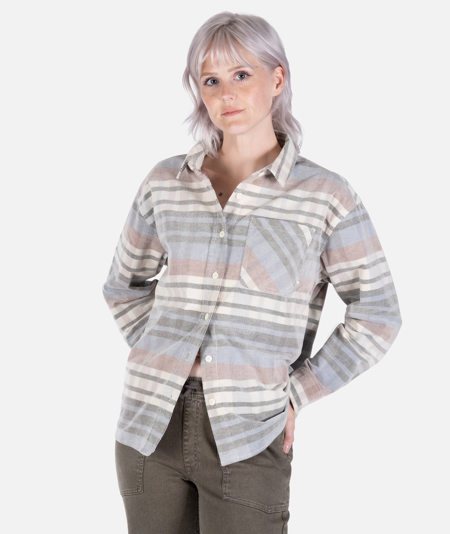 Alpine Corduroy Shirt - Ivory - Jetty