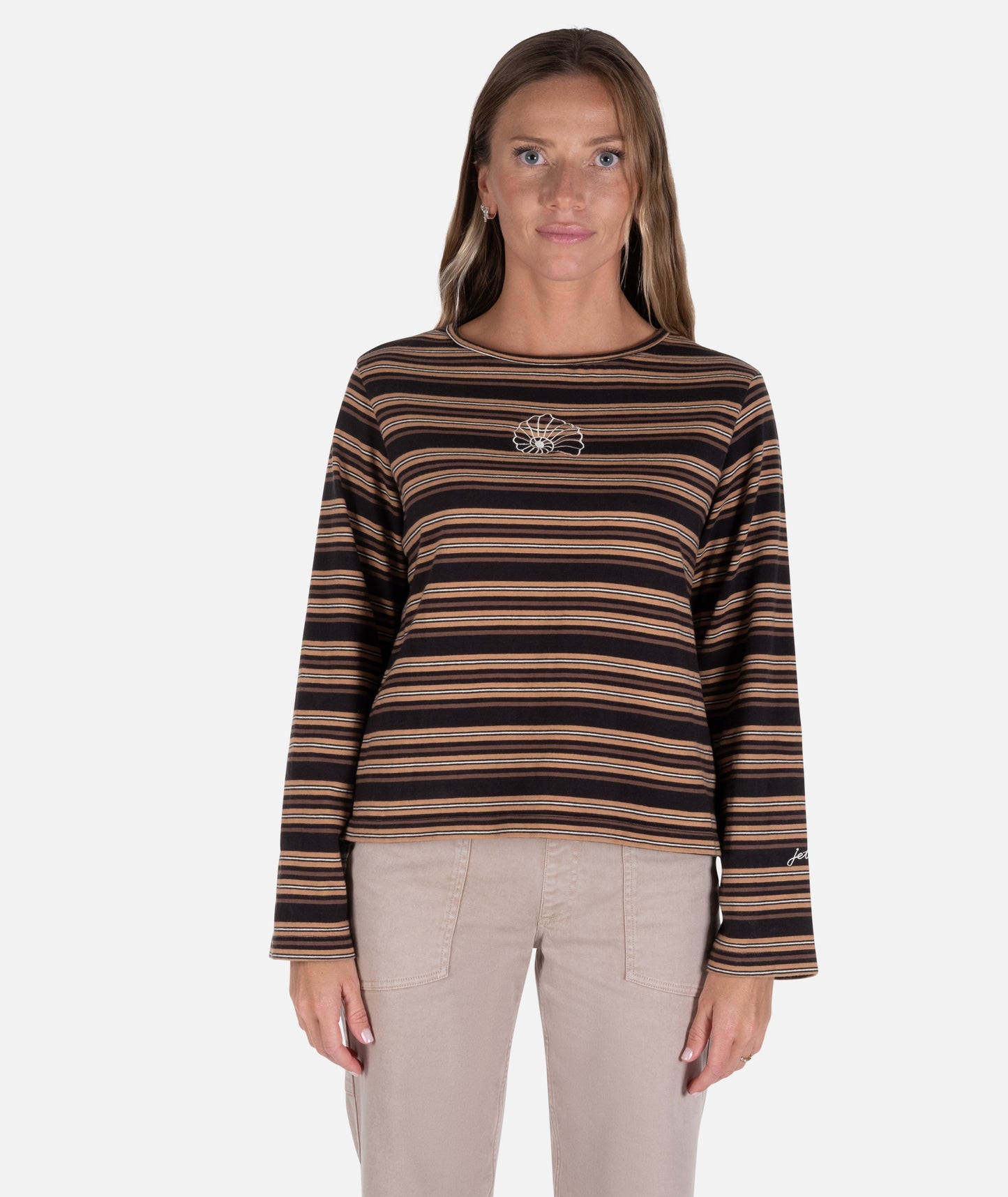 Hollis Striped Heavyweight Long Sleeve - Black