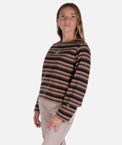 Hollis Striped Heavyweight Long Sleeve - Black