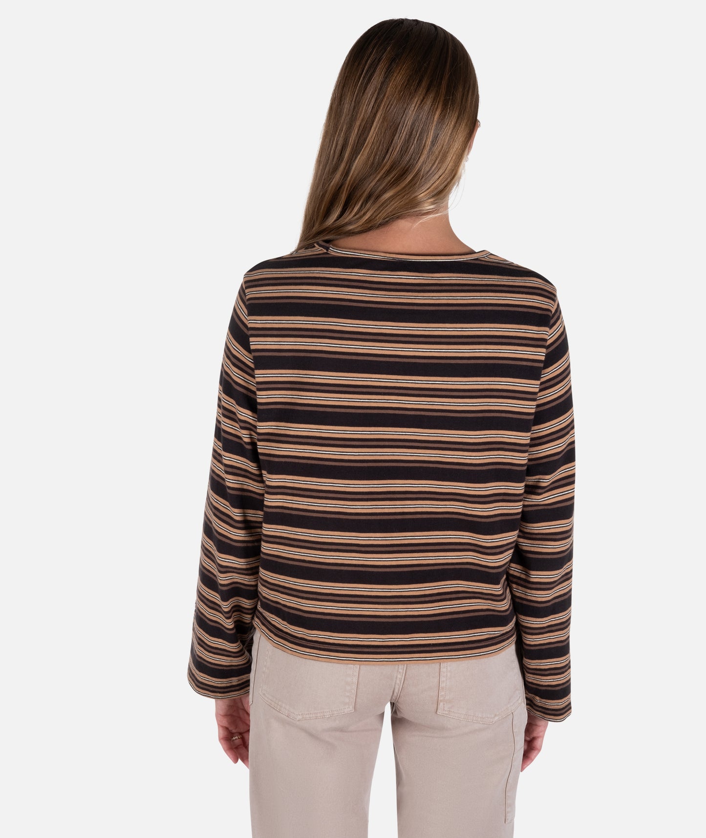Hollis Striped Heavyweight Long Sleeve - Black