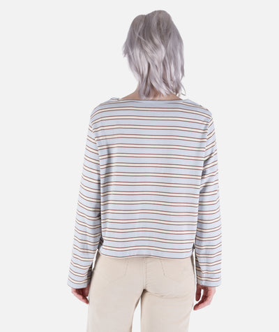Hollis Striped Heavyweight Long Sleeve - Light Blue