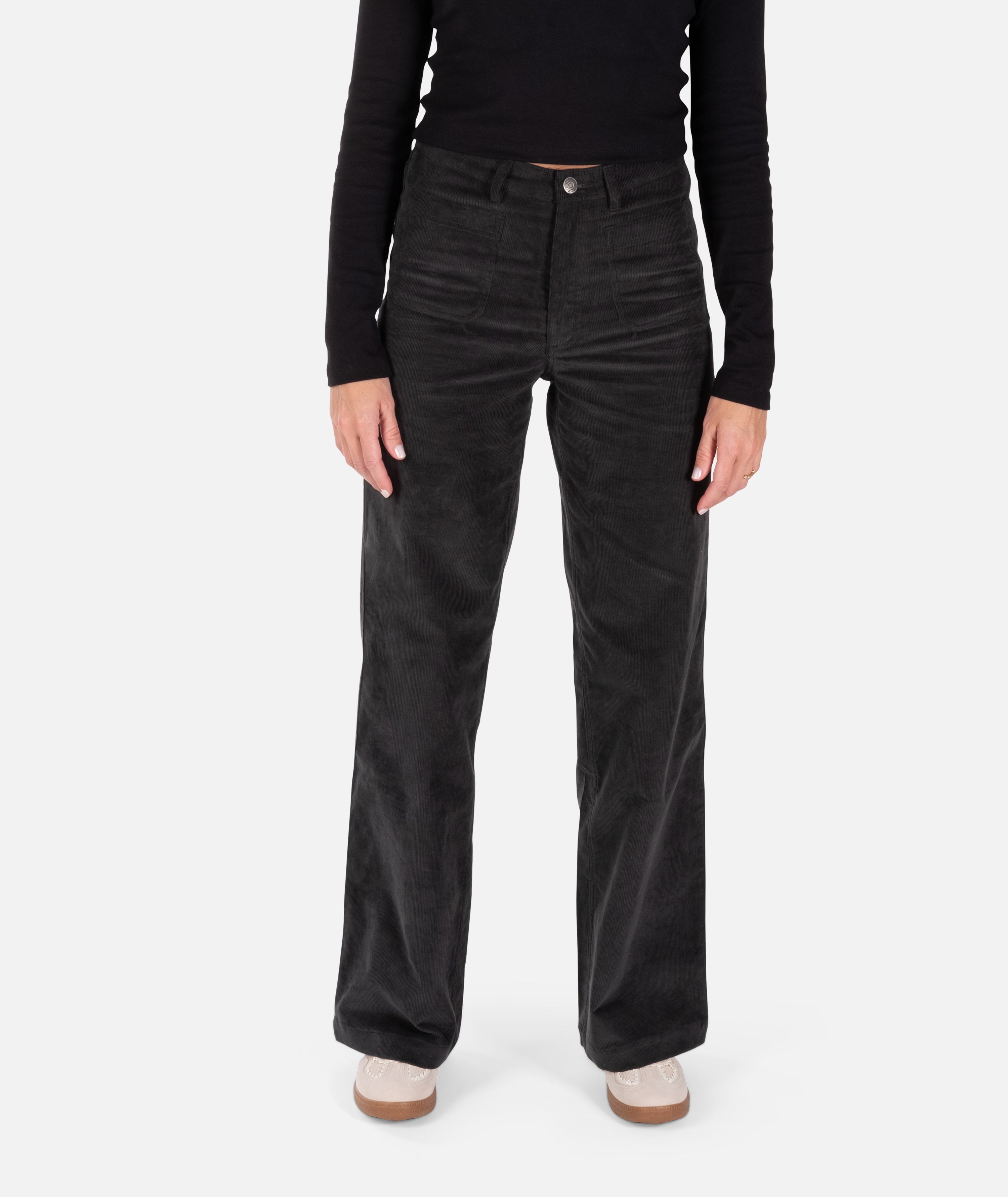 Whaler Corduroy Wide Leg Pants - Charcoal