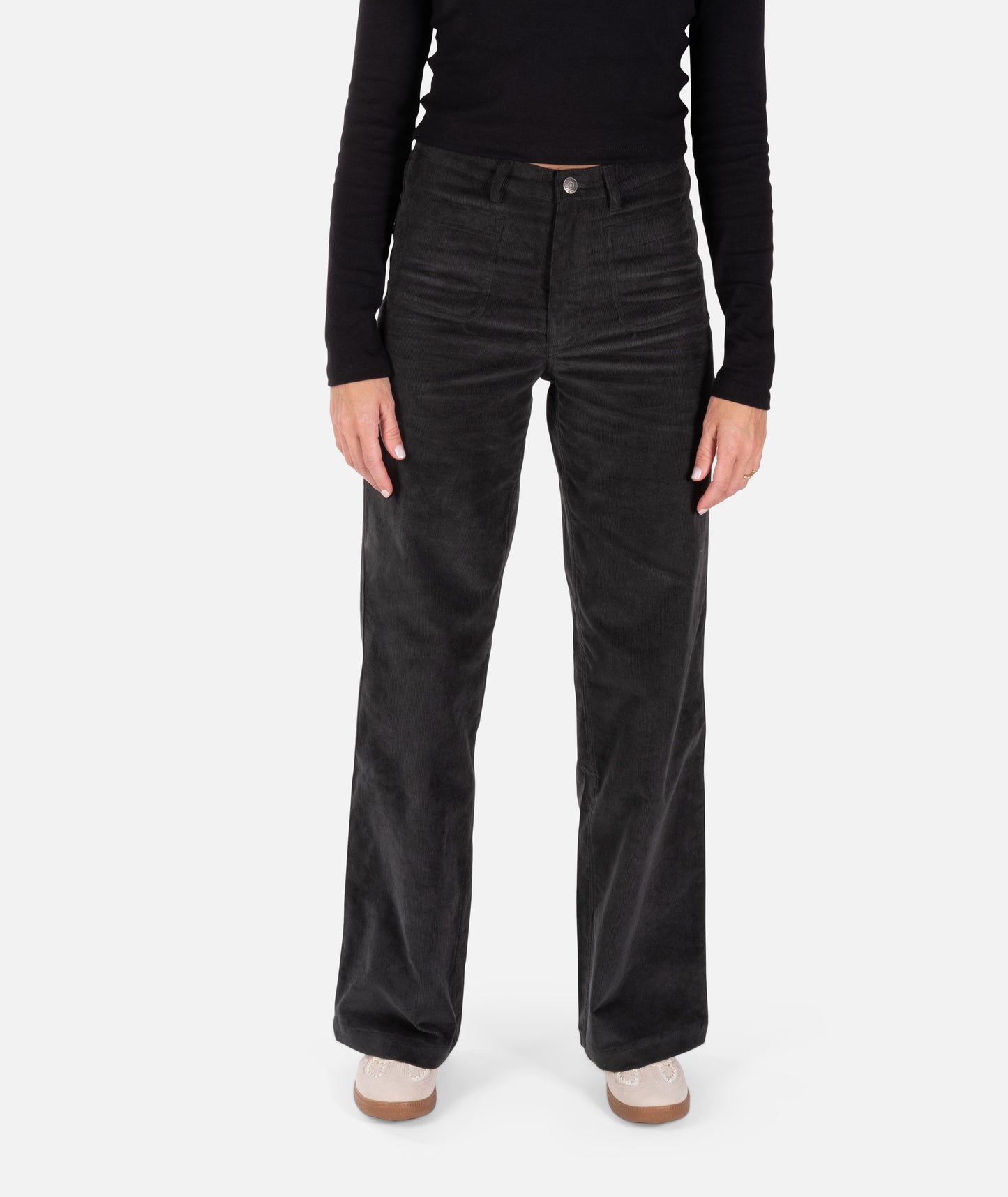 Whaler Corduroy Wide Leg Pants - Charcoal