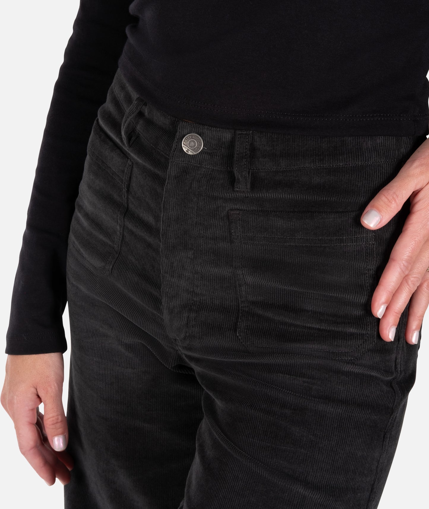 Whaler Corduroy Wide Leg Pants - Charcoal