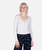 Madison Button Front Long Sleeve - Light Blue