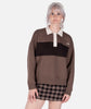 Leah Rugby Fleece - Brown