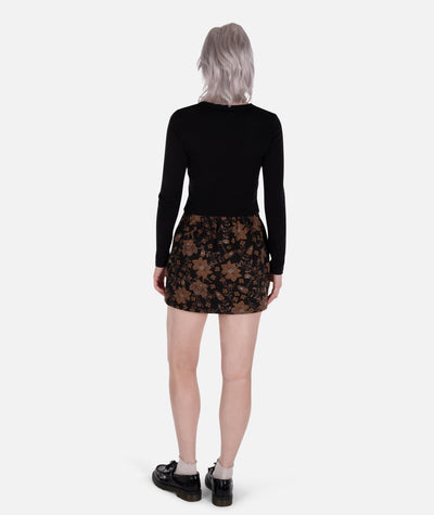 Callie Mini Skirt - Brown