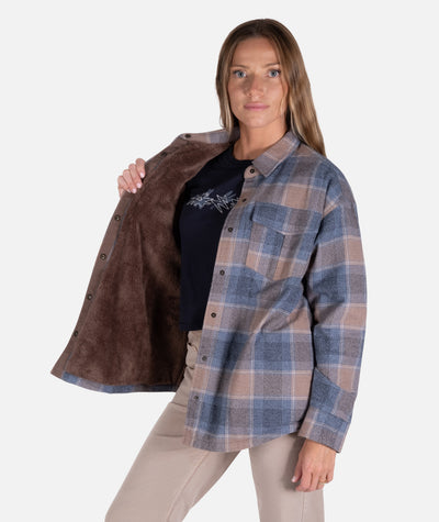 Nivean Lined Flannel Jacket - Brown