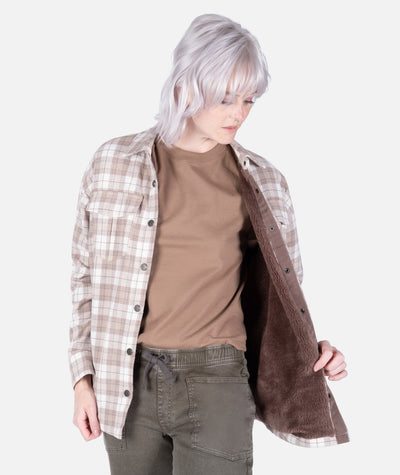 Nivean Lined Flannel Jacket - Ivory