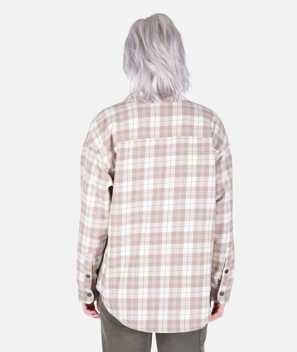 Nivean Lined Flannel Jacket - Ivory
