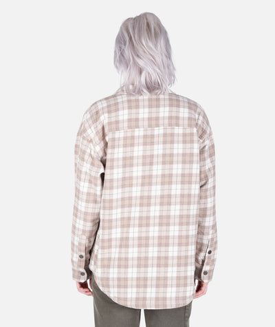 Nivean Lined Flannel Jacket - Ivory