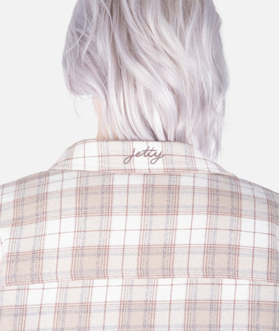 Nivean Lined Flannel Jacket - Ivory