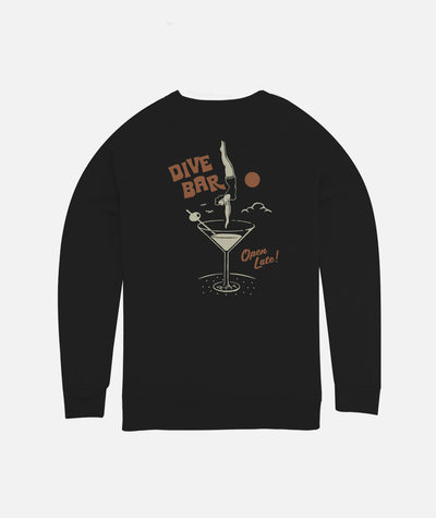 Dive Bar Fleece Crewneck - Black