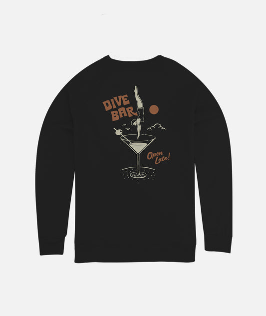 Dive Bar Fleece Crewneck - Black