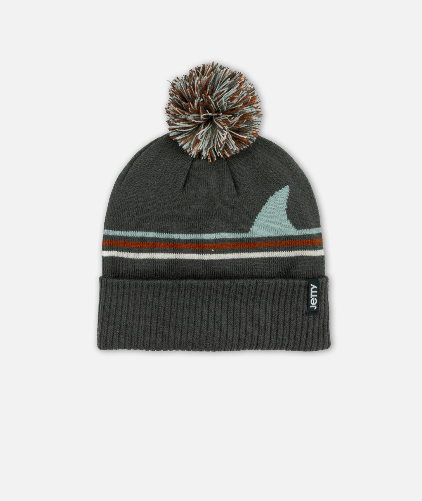 Fin Pom Beanie - Charcoal