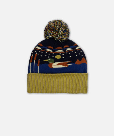 Hunter Pom Beanie - Navy