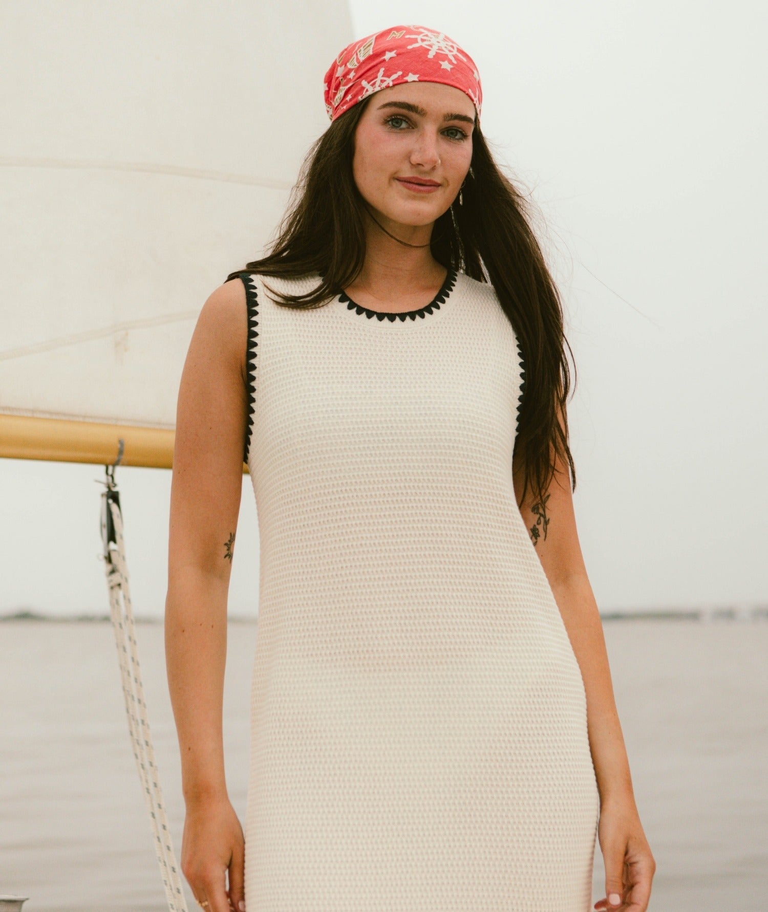 Bloom Knit Dress - Ivory - Jetty