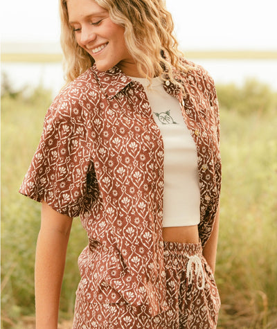 Cape Cod Linen Shirt - Rust