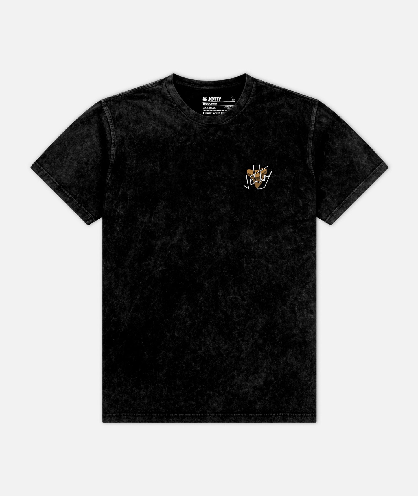 Jaws Tee - Black Mineral Wash - Jetty