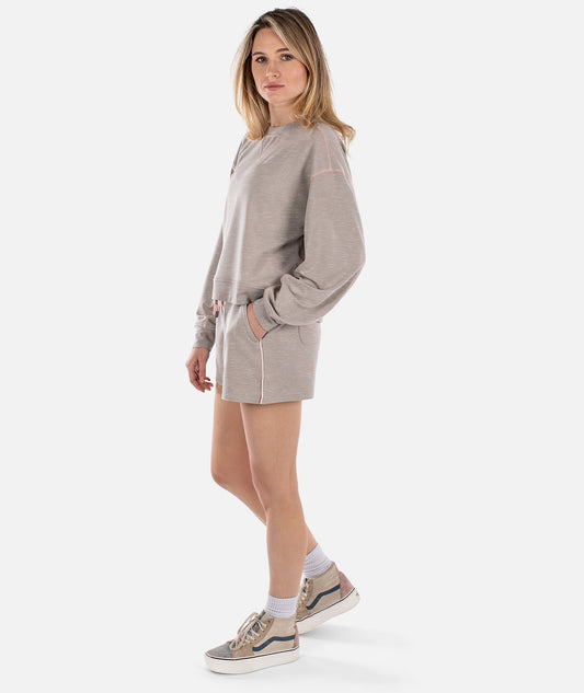 Lily Crewneck Sweatshirt - Warm Grey - Jetty
