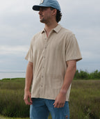 Asbury Knit Button Down - Light Tan - Jetty