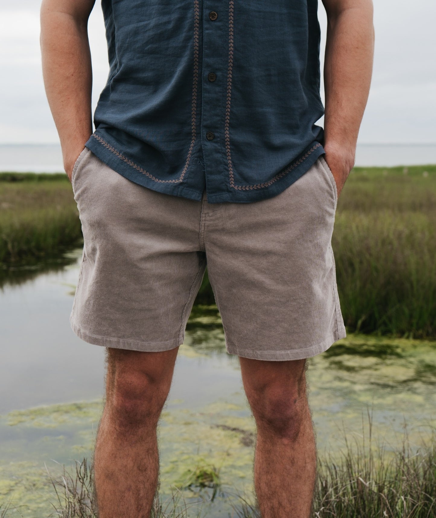 Midship Cord Walkshort - Grey - Jetty