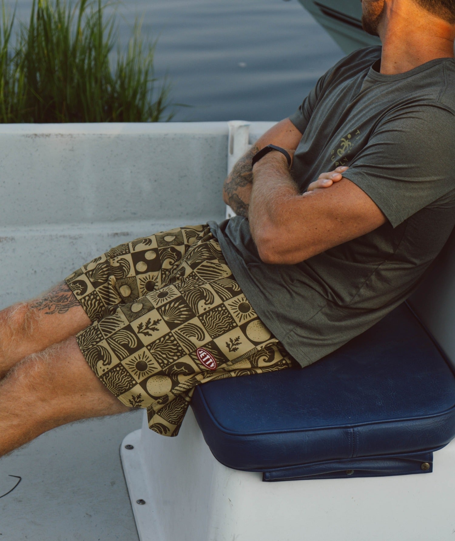 Bayside Volley Short - Olive - Jetty