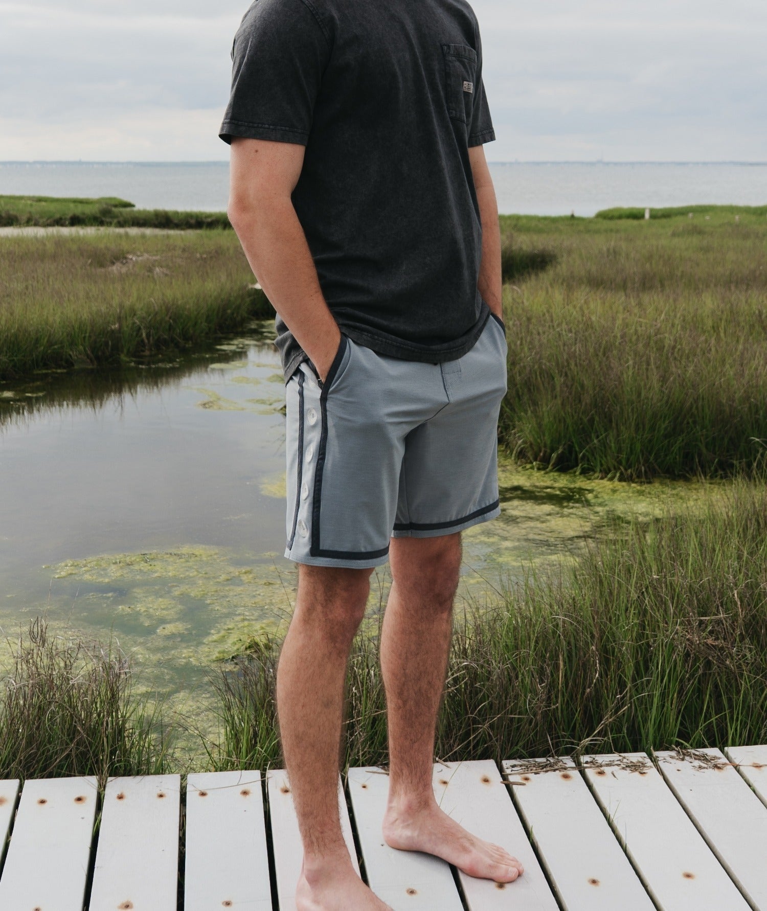 Hudson Hybrid Boardshort - Agave - Jetty